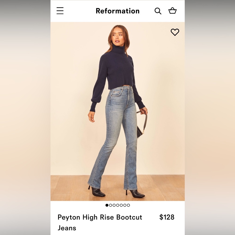 Reformation Peyton High rise Bootcut Jeans